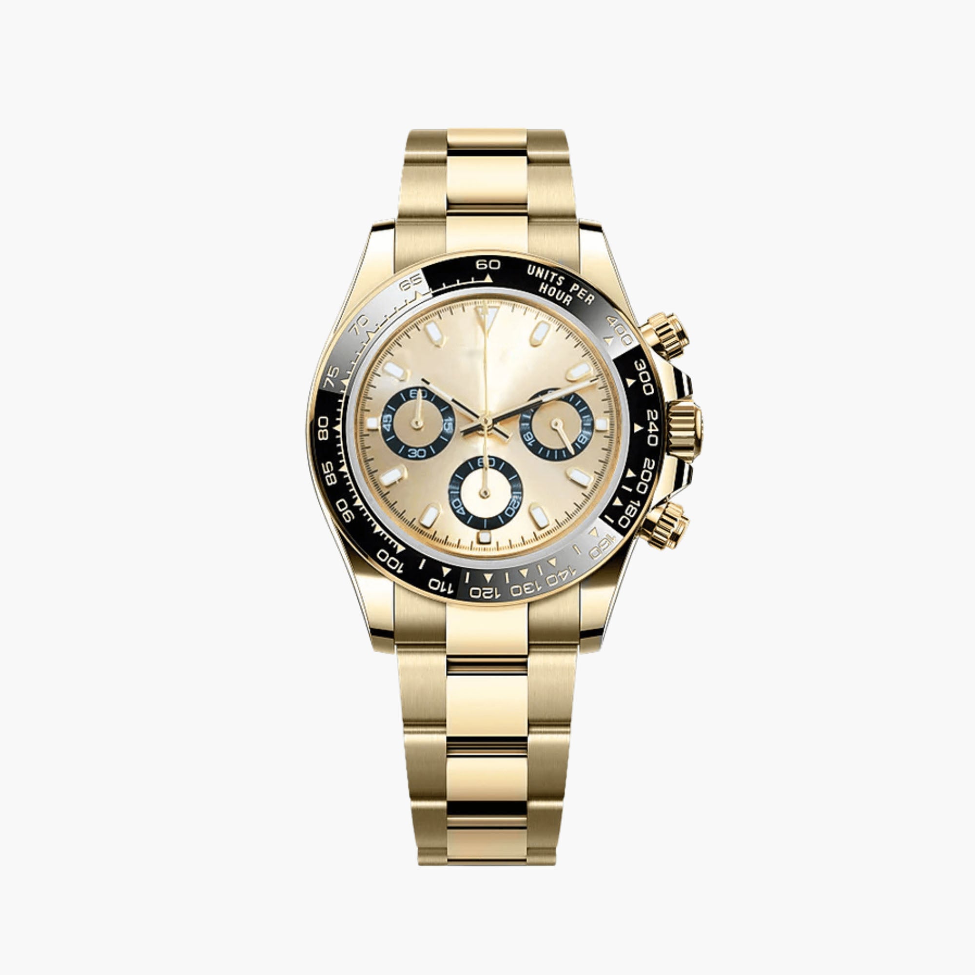 Cronógrafo de Carreras 40 mm – Oro/Negro