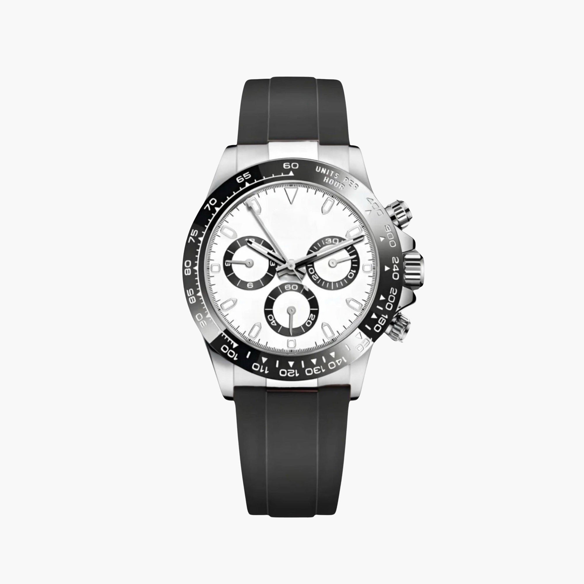 Racing Chronograph 40 mm – Panda, Gummirem