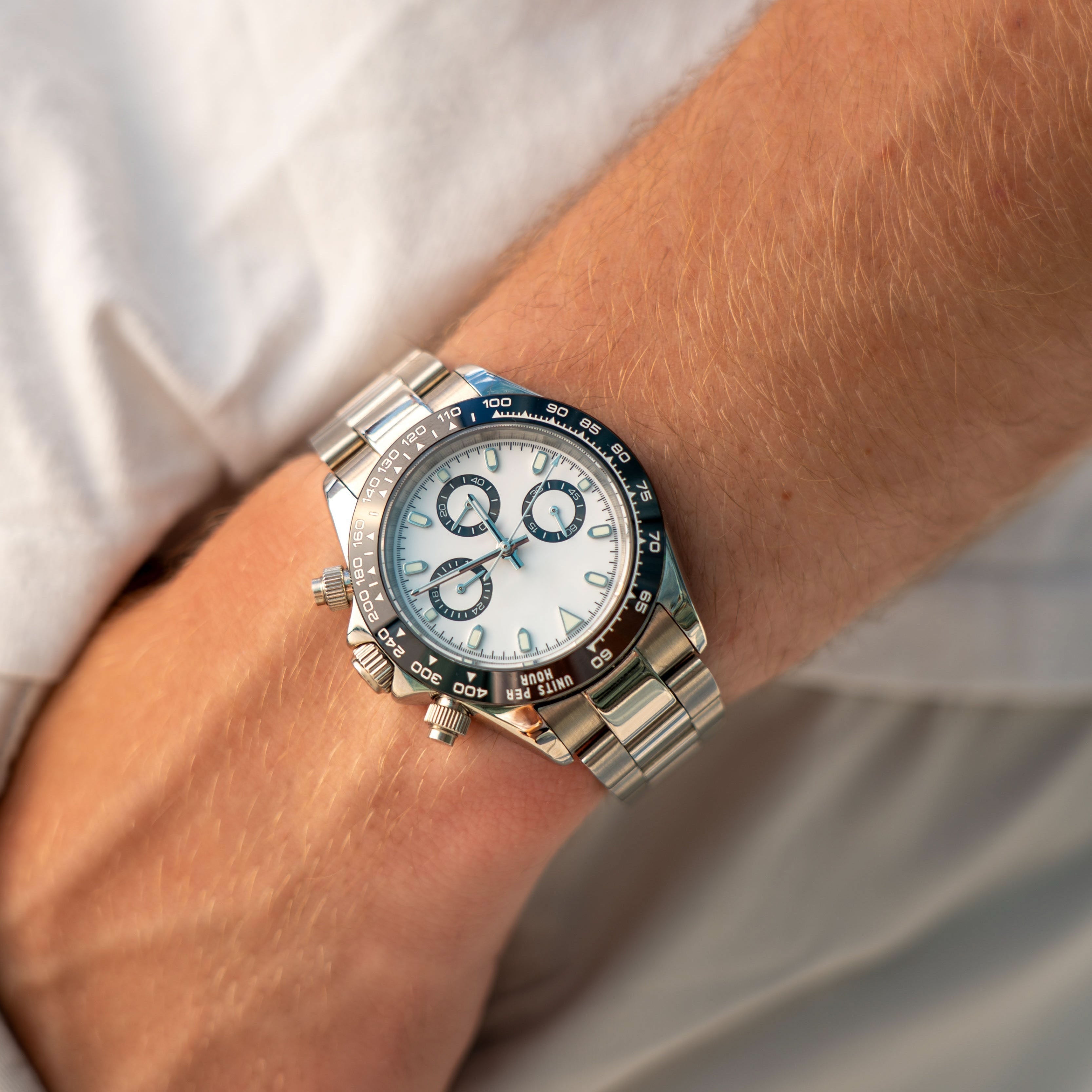 Cronógrafo de carreras 40 mm – Panda Vintage