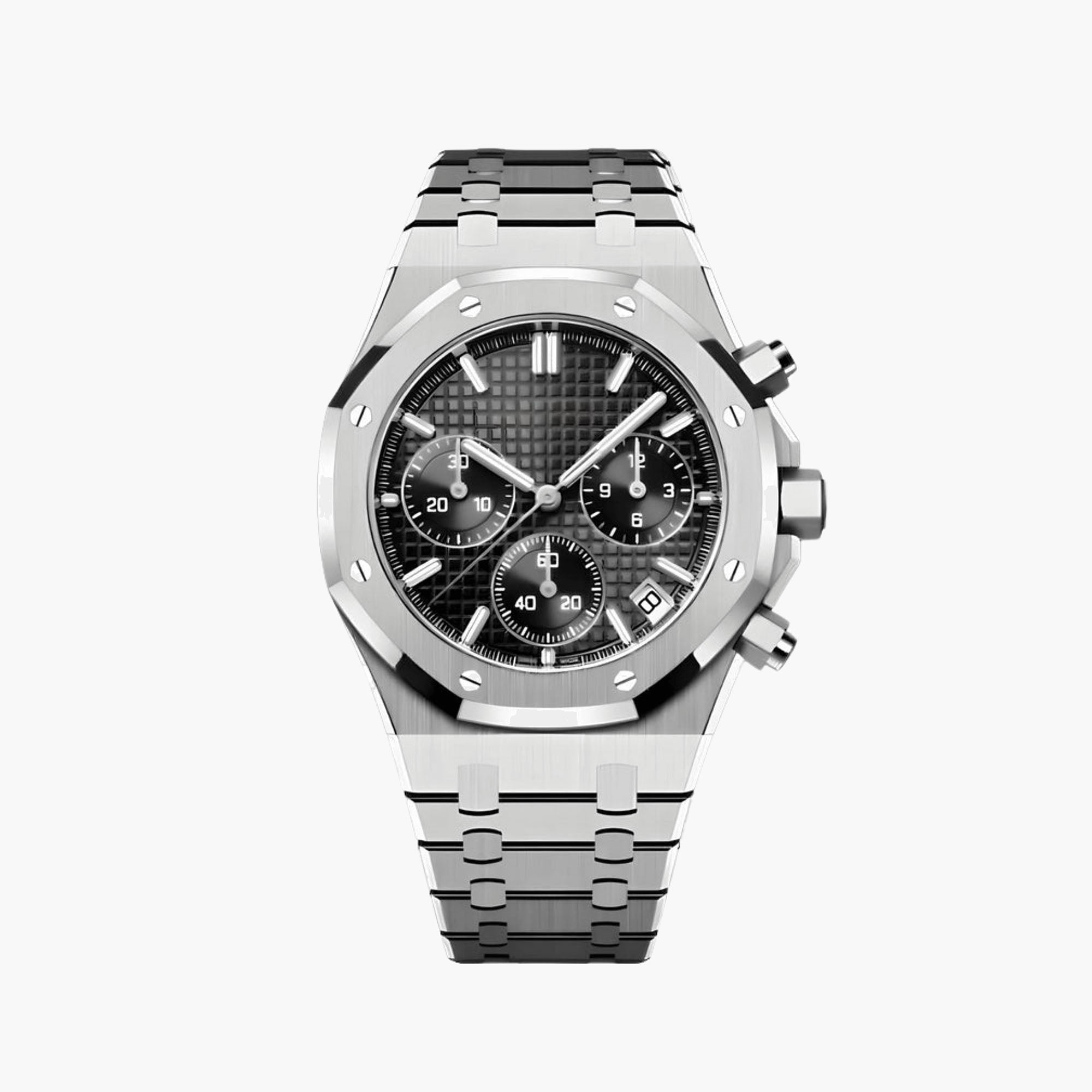 Reloj Deportivo Octogonal Cronógrafo - Negro