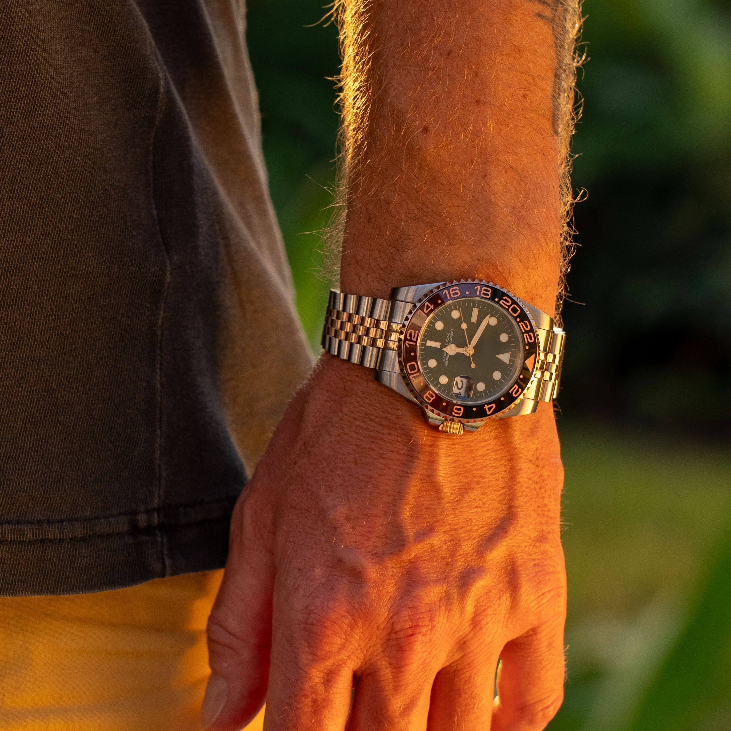 GMT Automatklokke 40 mm – Brun/Gull Ramme