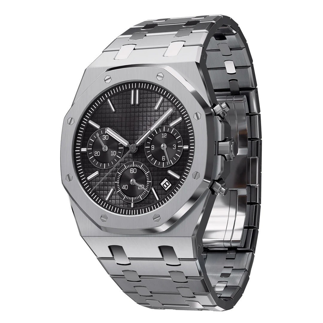 Reloj Deportivo Octogonal Cronógrafo - Negro