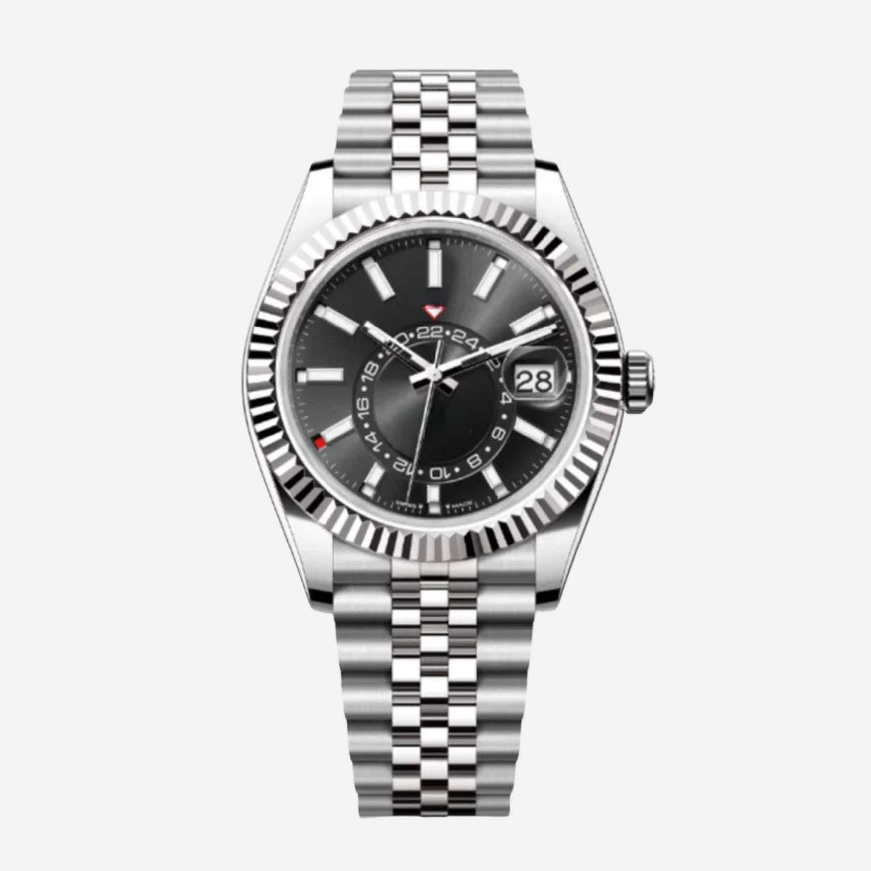 Reloj de vestir automático con fecha - Negro