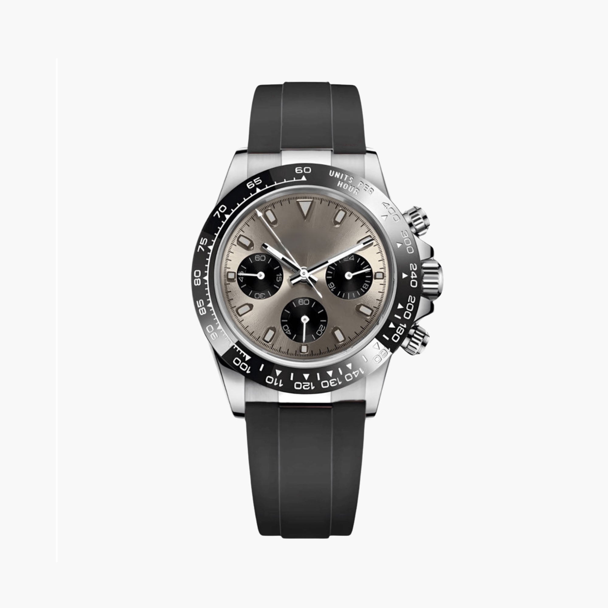 Racing Chronograph 40 mm – Champagne, Gummirem