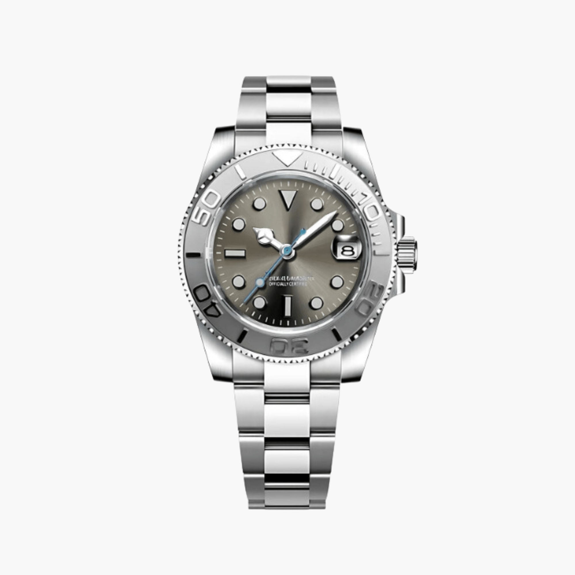 Automatisk Dykkerklokke 40 mm – Sølv/Rhodium