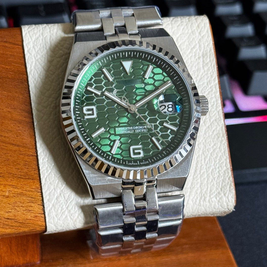 Klassisk Automatklokke 40 mm – Grønn Skive