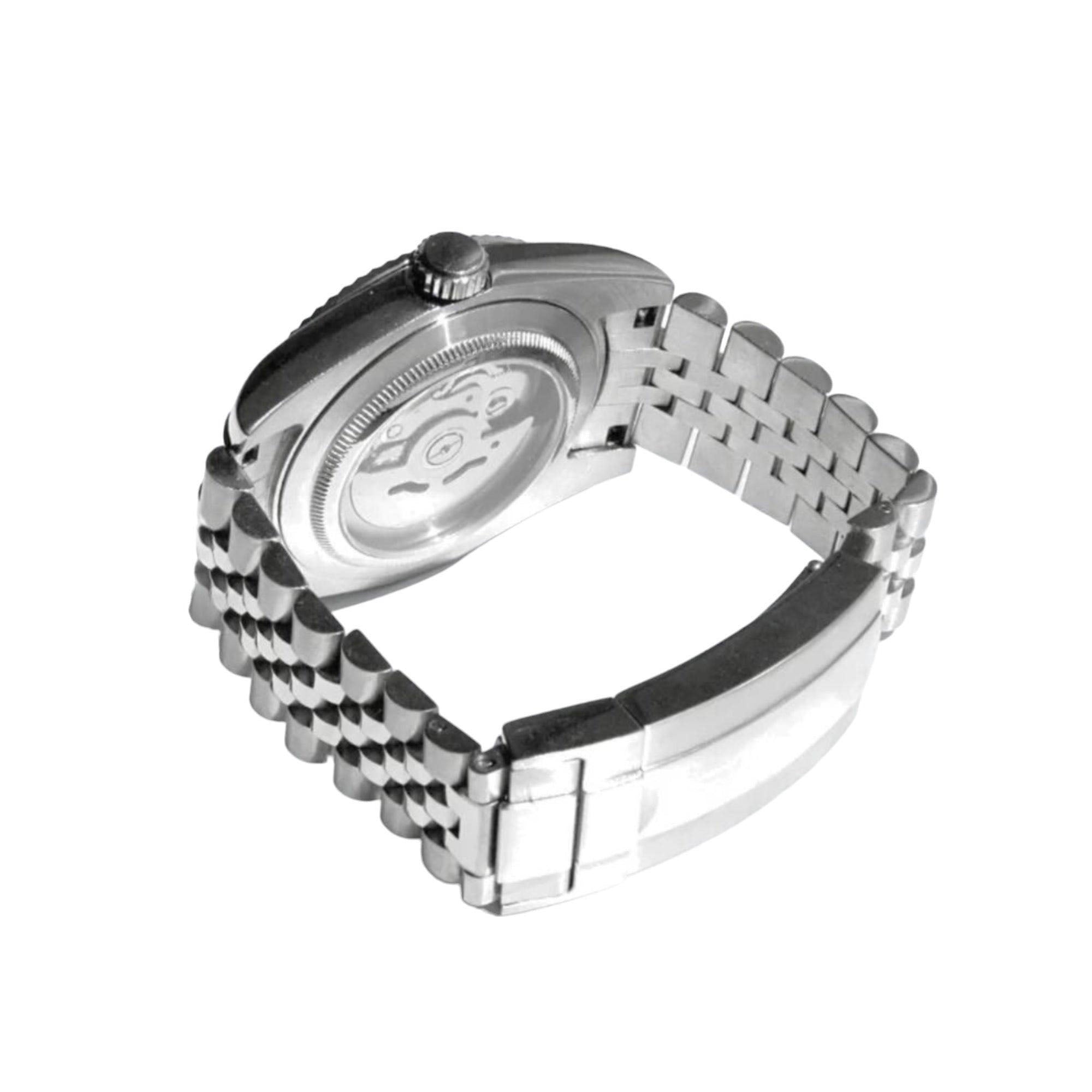 Klassisk Dato-klokke – Olivengrønn med Arabiske Tall