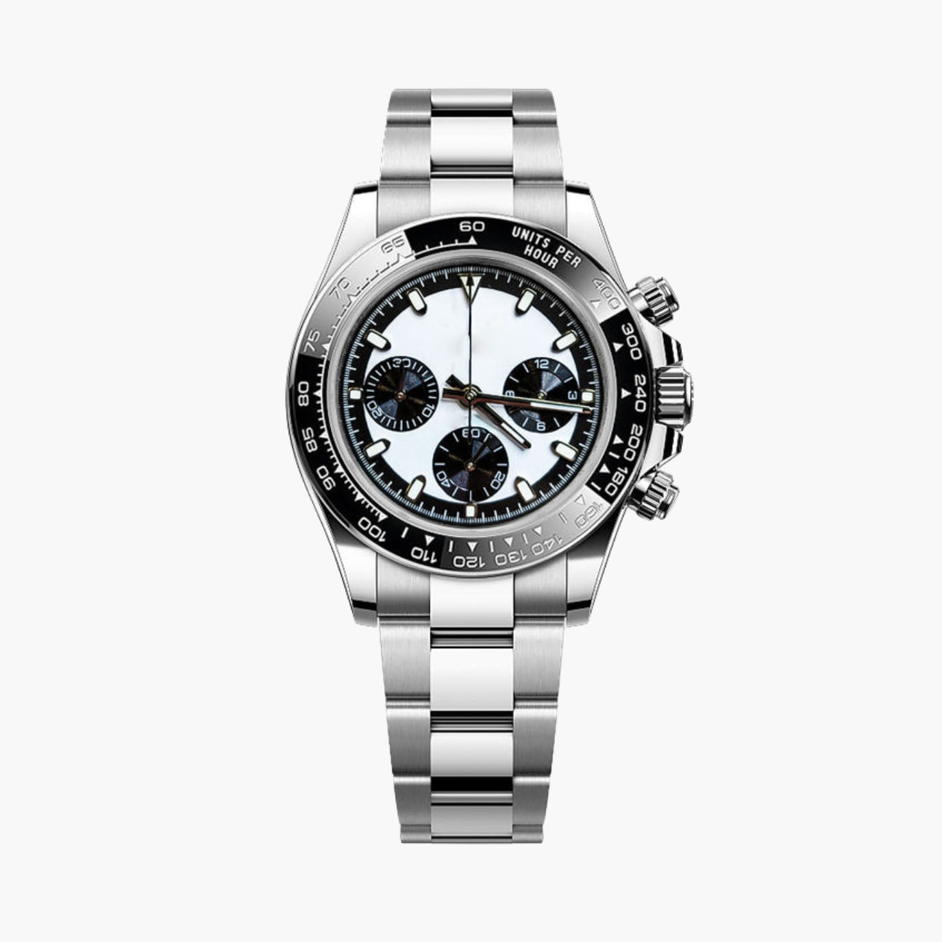 Racing Chronograph 40 mm – Panda, Stållenke