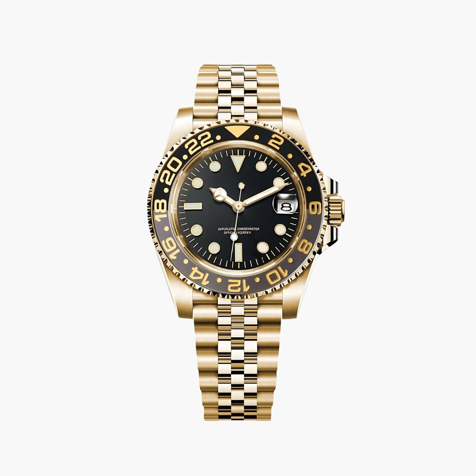 GMT Automatklokke 40 mm – Gull, Skjelettskive