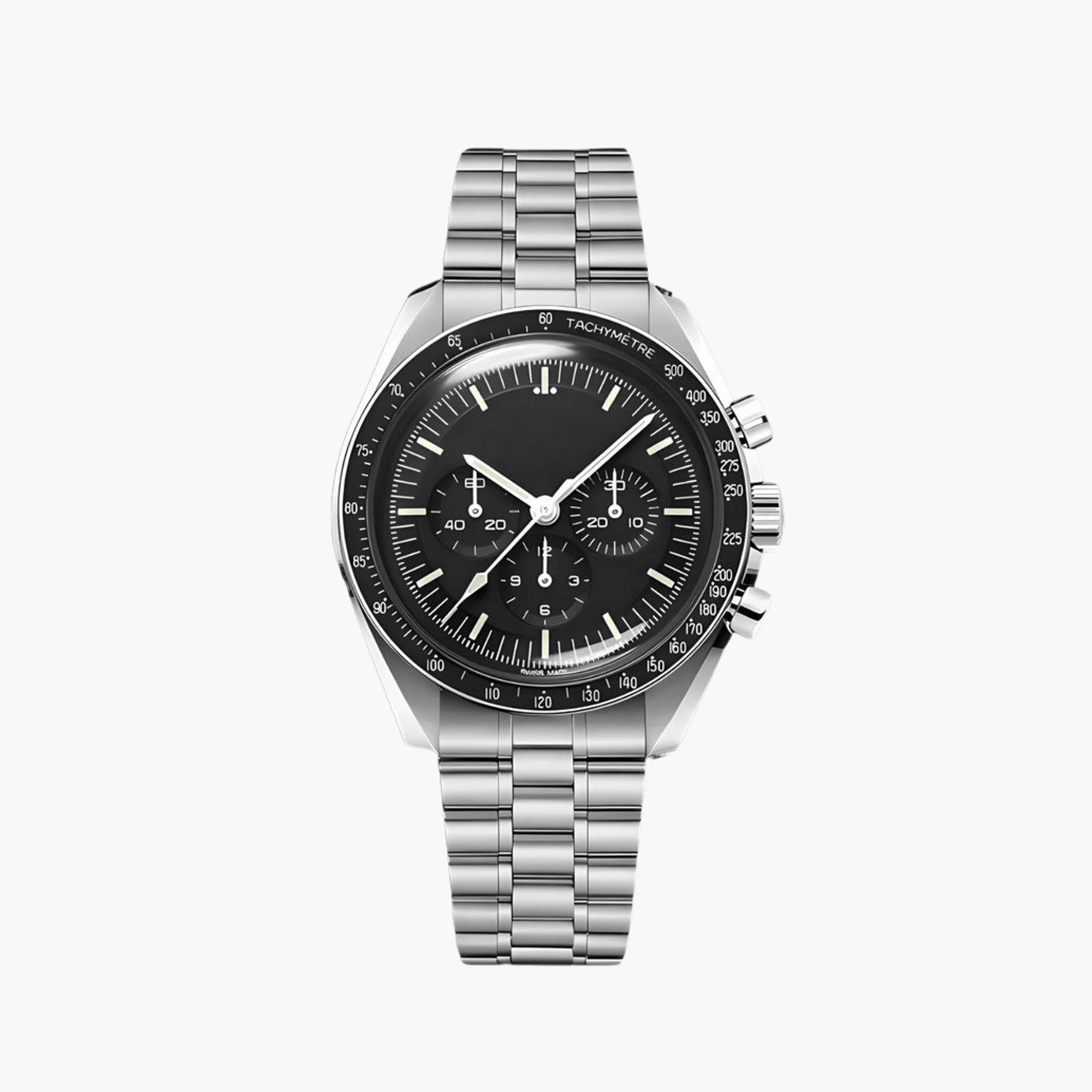 Klassisk Chronograph 42 mm – Sort Skive